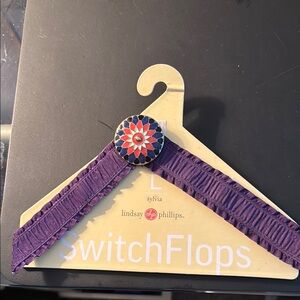 Lindsay Phillips Purple Strap with Multicolor Button
